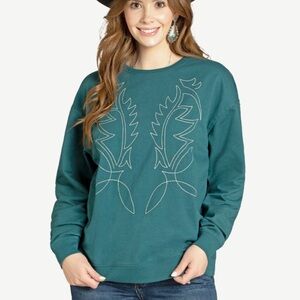Teal Women's Crew Neck Top